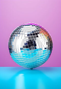 Retro Disco Revival: Minimalist Pop Art Disco Ball