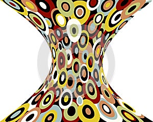 Retro distorted circles design