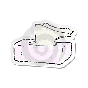 retro distressed sticker of a cartoon box of tissues