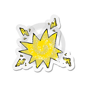 retro distressed sticker of a cartoon electrical sparks