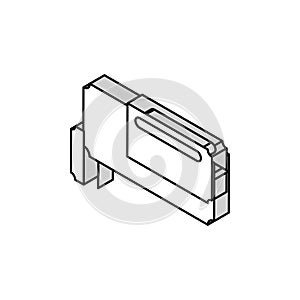 retro dj turntable retro music isometric icon vector illustration