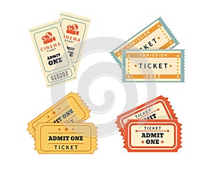 Retro double tickets set