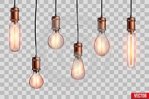 Retro edison light bulb set