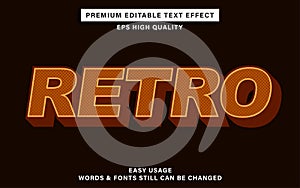 Retro editable text effect