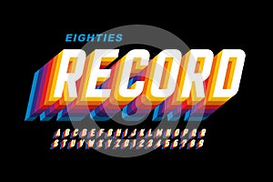 Retro eighties style font