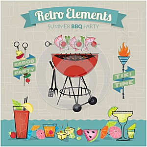 Retro Elements BBQ Party