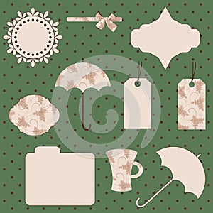 Retro elements for scrapbooking