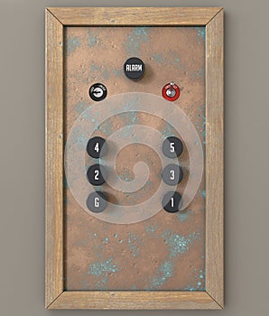 Retro Elevator Control Panel