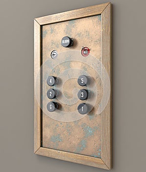 Retro Elevator Control Panel