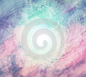 Retro feel, divine abstract energy field, swirl, aura, cosmic fantasy sky background with white light and zoom effect