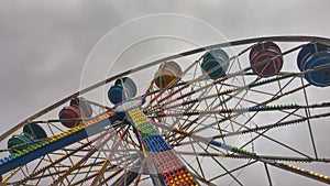 Retro Ferris Wheel Shot from Below