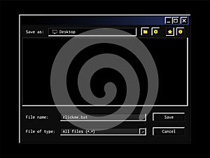 Retro file explorer interface