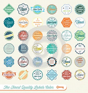 Retro Finest Quality Labels and Stickers