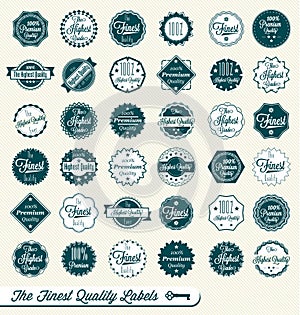 Retro Finest Quality Labels and Stickers