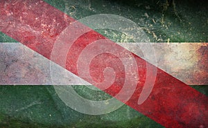 retro flag of Historic peoples Charrua with grunge texture. flag representing ethnic group or culture, regional authorities. no photo