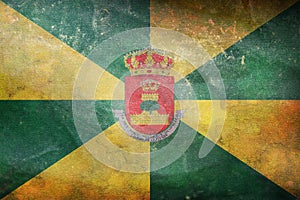 retro flag of Ibero Romance peoples Oliventinos with grunge texture. flag representing ethnic group or culture, regional photo