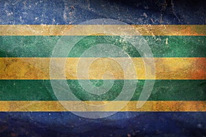 retro flag of Nilo Saharan peoples Bari people with grunge texture. flag representing ethnic group or culture, regional