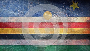 retro flag of Nilo Saharan peoples Shilluk people with grunge texture. flag representing ethnic group or culture, regional