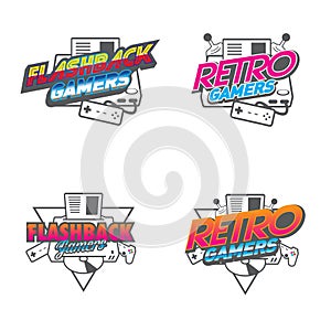 Retro Flashback Gamers vector photo