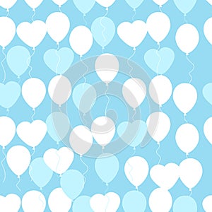 Retro flat balloons pattern. Great for Birthday, wedding, anniversary, rewarding and winning design. Seamless background