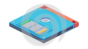 Retro Floppy Disk Data Storage Icon, vector design Generative AI
