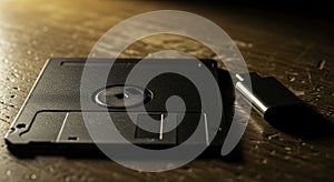 Retro Floppy Disk and Modern USB Drive The Evolution of Data Storage Technology