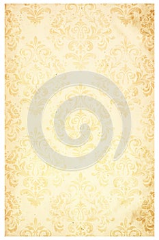 Retro floral damask paper, vintage design, vertical shot