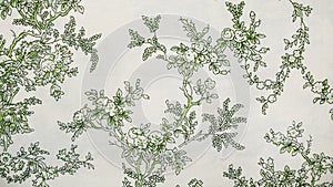 Retro Floral Pattern Fabric Background