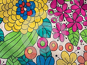 Retro floral pattern wallpaper texture background