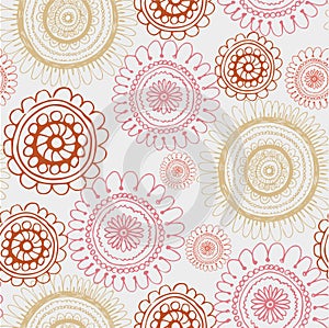 Retro floral seamless background