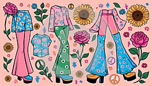 Retro Flower Power: 70s Fashion Blooms photo