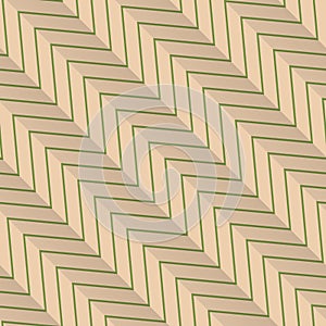 Retro fold green diagonal striped zigzag
