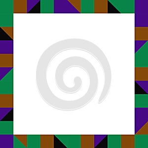 Retro frame of triangels and squares