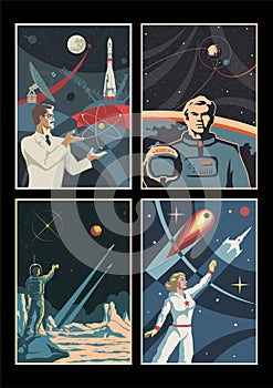 Retro Future Space Propaganda Posters