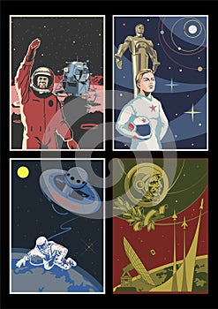 Retro Futurism Space Propaganda Posters