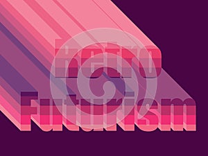 Retro Futurism. Stylistic inscription 80s. Vector