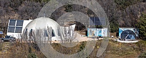 Retro Futuristic from 1970's - Dome Home with Solar Energy remot