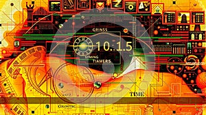 Retro-futuristic Time Control Panel