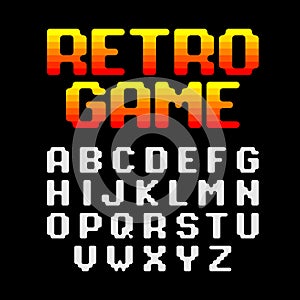 Retro game pixel font