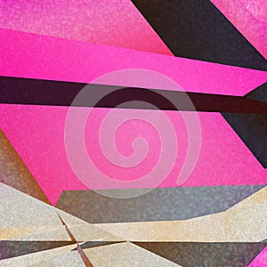 Retro geometric background with colorful triangles on textured paper