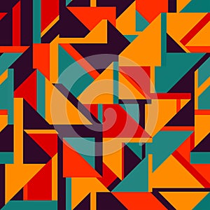 Retro geometric seamless pattern
