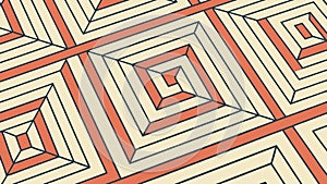 Retro geometric square pattern vector, vintage architectural tile design. vector design Generative AI