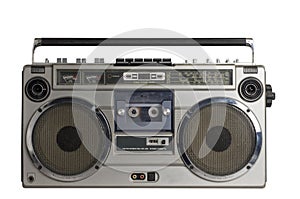 Retro ghetto blaster with clipping path