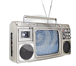 Retro ghettoblaster television