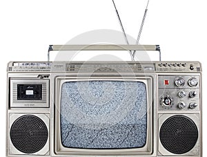 Retro ghettoblaster television