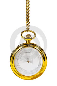 Retro gold clock - time passing concept