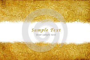 Retro gold textile with copy space