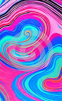 Retro grainy gradient background noise texture effect summer poster design orange teal green pink abstract wave pattern