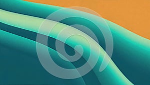 Retro Grainy Gradient Background Noise Texture Vibrant Teal Summer Poster Design, Capturing the Essence of a Seamless Coastal photo
