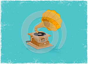 Retro gramaphone